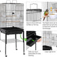 Yaheetech Open Top Rolling Parrot Bird Cage for Cockatiel Sun Parakeet Green Cheek Conure Mid-Sized Parrot Cage with Detachable Stand