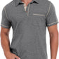 Sailwind Men's Short Sleeve Polo Shirts Casual Summer Classic Collared Golf Shirt with Pocket