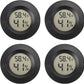 Mini Hygrometer Digital Thermometer Humidity Meter Hygrometer Thermometers Indoor/Outdoor Humidity Monitor Reptile Thermometer for Humidors Greenhouse Garden Cellar Fahrenheit(℉)/ Celsius(℃) 4 Pack