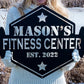 Personalized Gym Sign with Name | Hexagon Gym Garage Decor | Gym Decor for Home Gym | Established Signs for Workout Room | Gift for Athlete