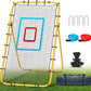 Volleyball Rebounder Net 7x4 Ft, 5-Angle Adjustable Rebounder Net for Practicing Digging, Setting, Spiking, Bounce Back Training Equipment with 2 Target Stripes & Portable Travel Bag for Storage
