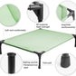 Soft Mesh Elevated Pet Bed for Large Medium Dogs Outdoor Resting Cot with Water-Resistant, Air-Permeable, Cooling and Anti-Skid Portable Dog Bed, Up to 80 lbs, 33.3" L x 25.2" W x 6.9" H, Green