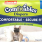 New! Hartz® Comfitables® Disposable Dog Diapers, Size Medium 12 Count, Comfortable & Secure Fit, Easy to Put On, Super Absorbent Male and Female Diaper
