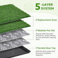 LOOBANI 47.6x29.2in Large Dog Litter Box with 2 Artificial Grass Patch + 2 Washable Pee Pads, Quickly Absorbency Portable Patio Potty for Balcony Apartment Use