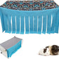 RIOUSSI Guinea Pig Hideout Hideaway Corner Fleece Toys Cage Accessories with Reversible Sides, Geo/Gray+Blue, 27"x14"x14"