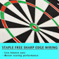 LinkVisions Dartboard with Staple-Free Bullseye, 18g Steel Tip Darts Set,12 Steel Tip Darts 18g, Dartboard Mounting Kits Included