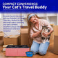 Pet Fit For Life - Vibrant Collapsible Travel Cat Litter Box - Portable, Foldable, Compact Design with Bonus Water Bowl - Ideal for Car & Camping - Reusable, Cats Safe - Coral, (16"x12"x5")