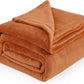 Bedsure Burnt Orange Fleece Blanket King Size - 280GSM Soft Lightweight Plush Cozy Blankets for Bed, Sofa, Couch, Travel, Camping