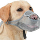 LUCKYPAW Dog Muzzle for Large Medium Small Dogs, Patented Mesh Muzzle to Prevent Biting Chewing Eating, Soft Mouth Guard with Front Opening Design for Drinking Panting(Grey, XL)