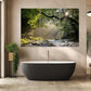 Nature Wall Art Prints - Ocean Forest Mountain Lake Canvas Landscapes - Small to Extra Large Living Room Bedroom Kitchen Bathroom Décor (Rocky River in the Woods, 39L" x 59W" - 3 Panels)