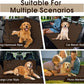 Waterproof Dog Car Seat Cover for Back Seat - Durable, Scratch Proof Pet Hammock with Nonslip Design & Storage Pockets, Fits Cars, SUVs, Trucks - L, Coffee/Black