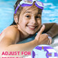 Kids Swim Goggles,Swimming Goggles for Kids 6-14, Anti-Fog UV Protection Pool Glasses for Boys Girls