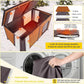 Aivituvin Dog House Outdoor 59" Extra Large Insulated Dog Kennel with Movable Insulation Liner,All-Around Iron Frame