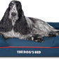 The Dog’s Bed, Medium Blue/Red 30x23.5, Memory Foam, Pain Relief: Arthritis, Hip & Elbow Dysplasia, Post Surgery, Lameness, Supportive, Calming, Waterproof Washable Cover, Veterinary Approved