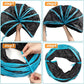 Cat Tunnel, S-2-Way Cat Tunnels for Indoor Cats, Interactive Toy Maze Cat House, Foldable Cat Tubes and Tunnels for Cats Kittens, Puppies, Kitty, Kitten, Rabbit, Guinea Pigs (Blue & Black)