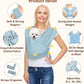 Dog Carriers for Small Dogs, Front Facing Dog Sling Carrier, Hands Free Cat Carrier, Size Adjustable, Reducing Back Pain, Premium Cotton, Safe and Soft Dog Carrier (Regular, Baby Blue)