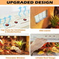 Prolee Bearded Dragon Tank, Reptile Enclosure, Snake Tank, Reptile Terrarium, Built-in Light Fixtures with Switch, (37 Gallon, 40" Long, Thick Wood Roof)