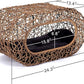 Fun Stackable Cat Condo for Indoor Cats - Interactive Play Faux Rattan Cat House for Indoor Cats Kitty, Pet Friendly Top/Side House Entry, Cat Bed Enclosed