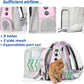Lollimeow Cat Carrier Backpack, Bubble Dual Expandable Backpack Carrier, Pets and Small Dogs,Airline-Approved, Designed for Travel, Hiking, Walking & Outdoor Use (Dual Expandable-Pink)