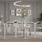 BHG Metal No-Assembly Freestanding Dog Gate with Door Walk Through, Extra Wide 120", Extra Tall 32" Pet Gate, Accordion Puppy Folding Playpen Dog Fence, with 2PCS Support (White, 5 Panels)