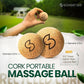 Soxsense Cork Foot Massage Balls & Toe Stretching Bands Set (4 PCS) – Plantar Fasciitis Relief, Foot Pain Therapy Tools