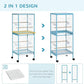 PawHut Large Bird Cage with 1.7 ft. Width for Wingspan, Bird Aviary Indoor with Multi-Door Design, Fit for a Canary, Finch, Conure, 55", Light Blue