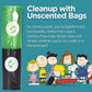 The Original Poop Bags® 38% USDA Biobased Pet Waste Bags, Peanuts Design, Leak-Resistant & Durable, Black/Green, 360 Count
