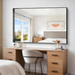 Black Bathroom Mirror, 60x40 Inch Rectangular Framed Mirror, Large Wall Mounted Bathroom Vanity Mirror Over Sink for Bedroom,Restroom, Living Room, Hangs Vertically or Horizontally