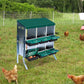 Chicken Nesting Box, 6 Hole 2 Layer Hen Nest Boxes with Legs, Roll Away Eggs Laying Boxes,Cleanable Pull Out Hen Roosting Boxes