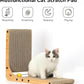 FUKUMARU Cat Scratcher, 18.9 Inch L Shape Cat Scratch Pad, Vertical Cat Scratcher Wall Mounted, Cat Scratching Cardboard with Ball Toy for Indoor Cats