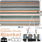 Waterproof Picnic Blanket 80" x 80" in Portable with Carry Strap for Beach Mat or Family Outdoor Camping Party, Park Blanket for Grass Park Hiking Travel Concerts (Dark Green&White&Orange, 80" x 80")