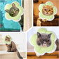 Cat Cone Collar Soft, Waterproof Cats Cones to Stop Licking After Surgery, Adjustable Soft Elizabeth Cats Collars for Wound Healing, Flower Shape Cat Recovery Collar (Green, Large)