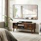 FORBATH Bathroom Mirror 30" x 55", Large Rectangular Wall Mirror with Black Aluminum Frame Rounded Corner, Wall Mounted Mirror for Bathroom Bedroom Entryway Living Room