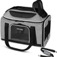 Petskd Top-Expandable Pet Carrier 17x11x9.5 Inches Alaska Airline Approved, Soft-Sided Carrier for Small Cats and Dogs with Locking Safety Zippers and Anti-Scratch Mesh(Grey)