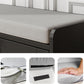 MHOM Black Modern Entryway Bench with 2 Flip Drawers, Shoe Bench with Padded Seat Cushion, Wooden Storage Bench for Bedroom and Apartment