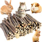 600g Small Apple Sticks Animals Molar Wood Treats Toys for Rabbits Chinchillas Guinea Pig Hamster Gerbil Parrot Bunny Chew Stick Toys Treats, 21.2 OZ