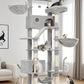 Cat Tree for Large Cats, 78.7"(200cm) Tall Cat Tower for Indoor Cats Multiple Cats with Large Top Perch, Cat Condo, Cat Hammcok, Cat Scratching Post, Light Gray GCT031W