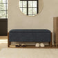 Storage Ottoman Bench, End of Bed Bench for Bedroom, 47" Boucle Upholstered Entryway Shoe Seat Bench, Holds up to 660 lb Storage Ottoman, Padded Blanket Chest Stool Foot Rest for Living Room Blue
