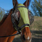 Horse Fly Mask with Ears, UV Protection for Horses, Elasticity with Big Mesh Eye Covers, Snug Fitting Comfortable Breathable Lightweight for Horses Olive Green Full Size