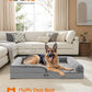 Feandrea Orthopaedic Dog Bed for Large Dogs, Waterproof Dog Sofa Bed with Removable Washable Cover, 48 x 35 x 7 Inches, Dove Gray UPGW254G01