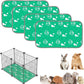 4 Pack Guinea Pig Bedding - Washable Guinea Pig Liners for C&C 2x1 Cage, Waterproof Reusable & Anti Slip Pee Pads Super Absorbent Mats for Small Animal Rabbit Hamster Rat (Green, 28 x 14 Inch)