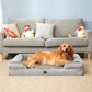 EHEYCIGA Orthopedic Dog Beds for Large Dogs, Waterproof Memory Foam Large Dog Bed with Sides, Non-Slip Bottom and Egg-Crate Foam Pet Couch Bed with Washable Removable Cover, Grey