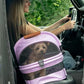 Pet Gear No-Zip View 360 Ultra Lite Pet Safety Carrier & Car Seat for Small Dogs & Cats Push Button Entry, 15", Bright Lilac