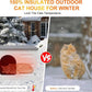 Rockever Plastic Outdoor Indoor Cat House with Insulated Liner, 100% Insulated Feral Cat House for Winter, Waterproof Cat Houses for Outdoor Cats, Spacious, Assemble Easily-Grey