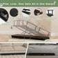 6 Level Height Adjustable Dog Ramp for Bed, Couch 65" Foldable Pet Ramp with Non-Slip Mat，DIY Glow Strips & Rest Platform Heavy Duty Dog Stairs for Large Dogs up to 200Lbs ，Black