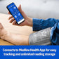 Medline Bluetooth Blood Pressure Monitor, Universal Upper Arm Cuff, Digital LCD Display, Health App Integration, Stores Up to 120 Readings, Carrying case and Batteries Included