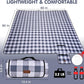 HX&OD Outdoor Picnic Blanket, Extra Large, 80''x60'' Waterproof Foldable Blankets Gingham Picnic Mat for Beach, Camping Grass Lawn Park Accessories Cute Couple Ideas Wedding (Gray, 80”x60”)