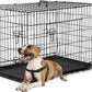 FDW Dog Crate Dog Kennel Cage with Double Door,36 inch Folding Metal Wire Dog Cage with Removable Tray&Divider Panel,Pet Crate for Medium Dogs,Black