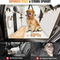 Dog Car Seat Cover for Back Seat, Dog Car Bed Cover with Strong Hard Bottom, Car Back Seat Extender Hammock for Car SUV Truck 4 Panels Beige Color