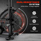 Air Bike, Exercise Bike with Magnetic & Air Resistance Fan Bike, Stationary Bike for Home Cardio Workout, Adjustable Indoor Cycling Bike with APP & Dual Action Handlebars, 350lb Capacity
